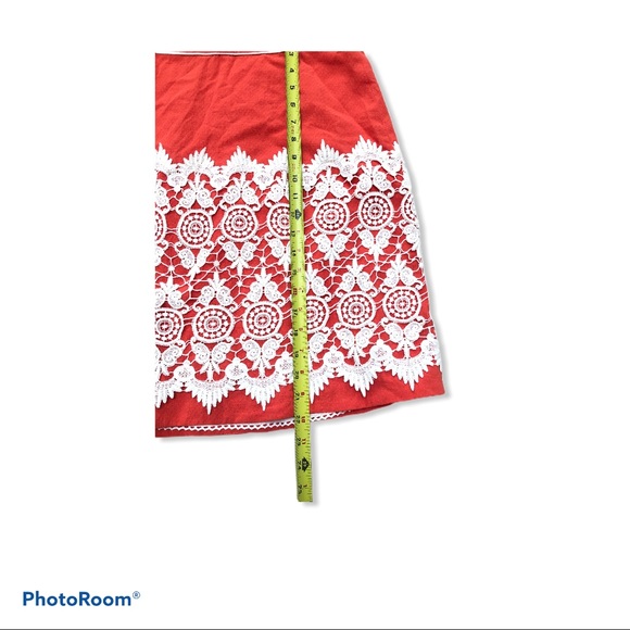 ANTHRO Floreat Walled City Skirt Crochet Lace sz 6 - Picture 8 of 10